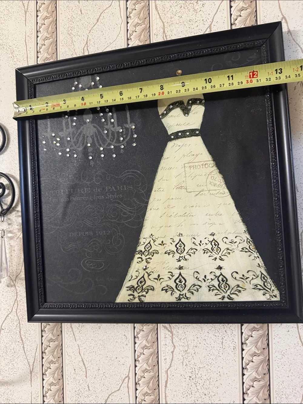 Couture de Paris Black & Cream Dress Wall Art